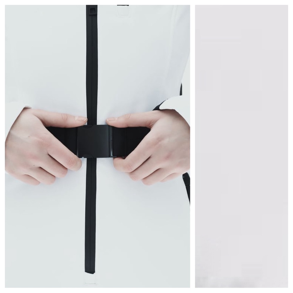 NWT. Zara White Windproof and Waterproof Recco® Technology Jumpsuit. Size S, M. - Picture 6 of 16